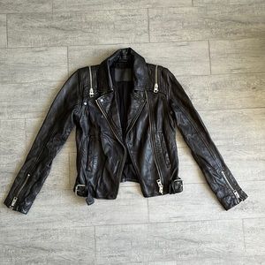 Allsaints Leather Jacket + Vest (2 in 1)